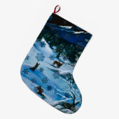 Cascade Snowflake Großer Weihnachtsstrumpf (Vorderansicht (hängend))