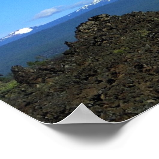 Cascades & Lava Rocks, Oregon Poster (Ecke)