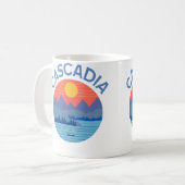 Cascadia Angeln Wandern Camping Kaffeetasse (Vorderseite Links)