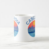 Cascadia Angeln Wandern Camping Kaffeetasse (Mittel)