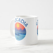 Cascadia Angeln Wandern Camping Kaffeetasse (Vorderseite Links)