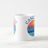 Cascadia Angeln Wandern Camping Kaffeetasse (Mittel)