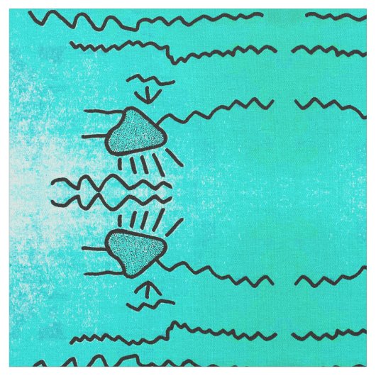Cascadia Aqua Pictograph Stoff (Nahaufnahme)