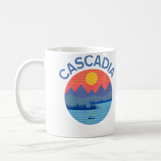 Cascadia Fishing Hiking Camping Kaffeetasse (Links)