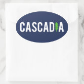 Cascadia Tree Ovaler Aufkleber (Tasche)