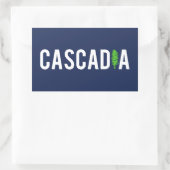 Cascadia Tree Rechteckiger Aufkleber (Tasche)