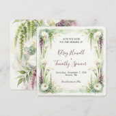 Cascading Calla Save-the-Date-Karte Save The Date (Vorne/Hinten)