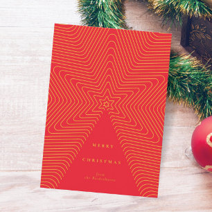 CASCADING CHRISTMAS TREE STAR HOLIDAY CARD FEIERTAGSKARTE