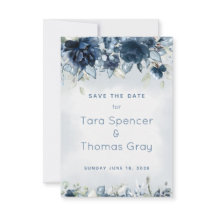 Cascading Dusty Blue Peony Wedding