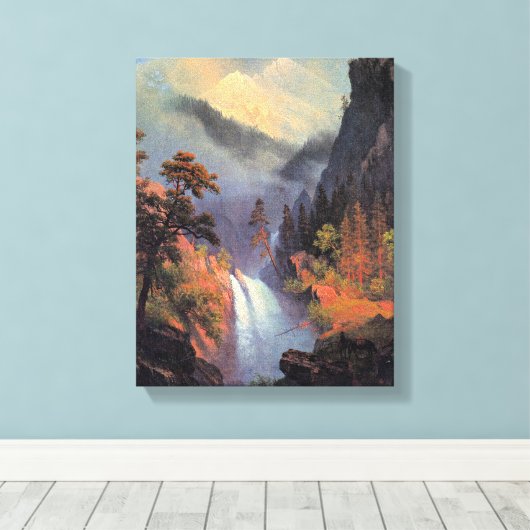 Cascading Falls at Sunset, Fine Art Malerei, Leinwanddruck (Insitu (Holzboden))