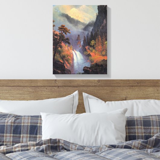 Cascading Falls at Sunset, Fine Art Malerei, Leinwanddruck (Insitu (Schlafzimmer))