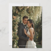 Cascading Floral Monogram Crest Wedding Save The Date (Rückseite)