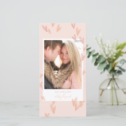 Cascading Heart Valentine's Day Card (Stehend Vorderseite)