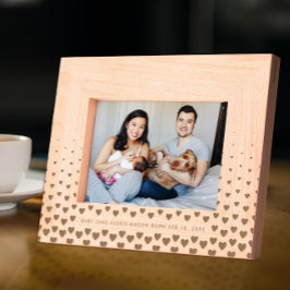 Cascading Hearts New Baby Valentine Geätzte Rahmen