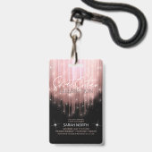 Cascading Lights Sweet 16 Rose Gold ID790 Ausweis (Vorderseite mit Lanyard)