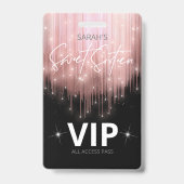 Cascading Lights Sweet 16 Rose Gold ID790 Ausweis (Rückseite)