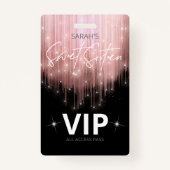 Cascading Lights Sweet 16 Rose Gold ID790 Ausweis (Rückseite)