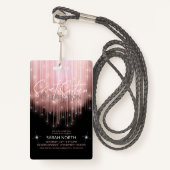 Cascading Lights Sweet 16 Rose Gold ID790 Ausweis (Vorderseite mit Schlüsselband)