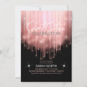 Cascading Lights Sweet 16 Rose Gold ID790 Einladung (Vorderseite)