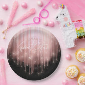 Cascading Lights Sweet 16 Rose Gold ID790 Pappteller (Party)