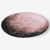 Cascading Lights Sweet 16 Rose Gold ID790 Pappteller (Schrägansicht)