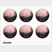 Cascading Lights Sweet 16 Rose Gold ID790 Runder Aufkleber (Blatt)