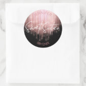 Cascading Lights Sweet 16 Rose Gold ID790 Runder Aufkleber (Tasche)