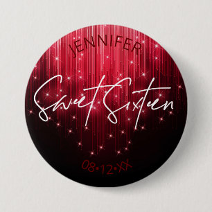 Cascading Lights Sweet 16 Rot ID790 Button