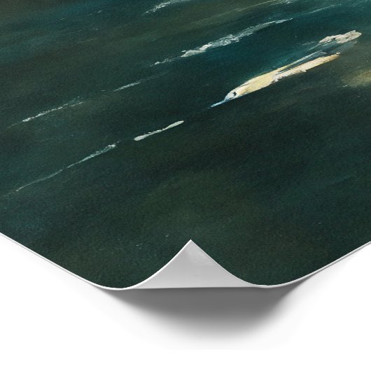 Cascading Majestät: Dschungel Kliff Wasserfall Poster (Ecke)