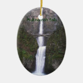 Cascading Multnomah Falls Holiday Keramik Ornament (Vorne)