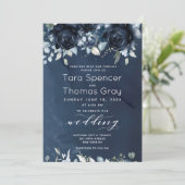 Cascading Peonies Wedding 2 Einladung (Stehend Vorderseite)