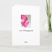 Cascading Pink Petunias Karte (Rückseite)