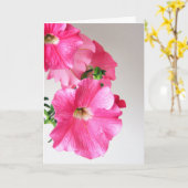 Cascading Pink Petunias Karte (Gelbe Blume)