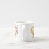 Cascading Rose Gold Heart Espressotasse (Rückseite)