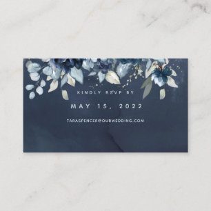 Cascading Rose Hochzeit Online RSVP Card Visitenkarte