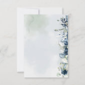 Cascading Rose Wedding 2 Meal Choice RSVP Card Karte (Rückseite)