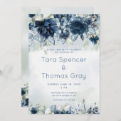 Cascading Rose Wedding Luxury Invitation Suite Einladung (Vorne/Hinten)