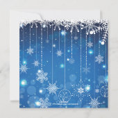 Cascading Snowflakes Foto Feiertagskarte (Rückseite)