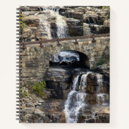 Cascading Through Stone Spiral Notebook Notizblock