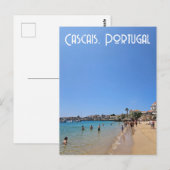 Cascais Beach, Portugal Postkarte (Vorne/Hinten)