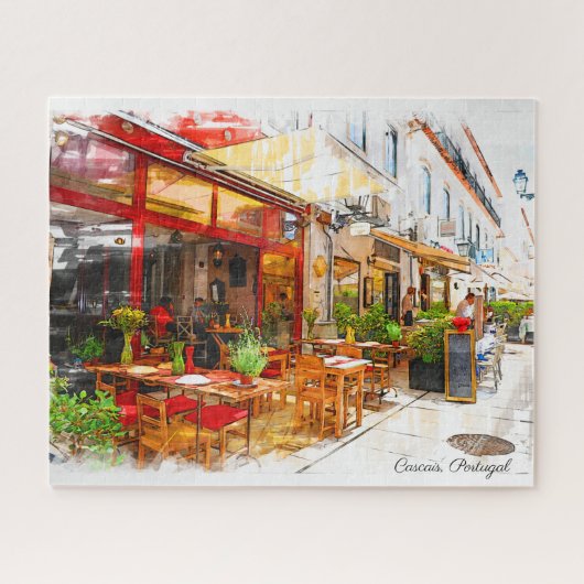 Cascais Cafe-Portugal Puzzle (Horizontal)