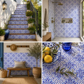 Cascais Elegance Delicate Blue Mediterranean Fliese