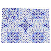 Cascais Elegance Delicate Blue Mediterranean Große Geschenktüte (Rückseite)