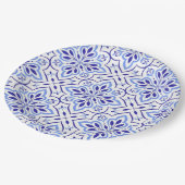 Cascais Elegance Delicate Blue Mediterranean Pappteller (Schrägansicht)