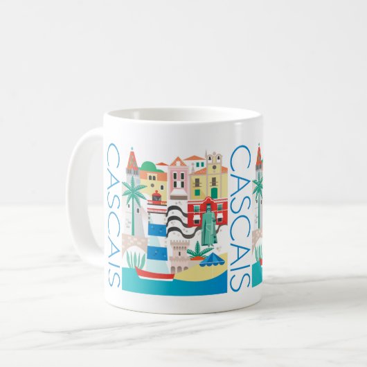Cascais, Portugal 11oz oder 15oz Tasse (Vorderseite Links)