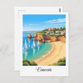 Cascais, Portugal - Küstenstadt Postkarte (Vorne/Hinten)