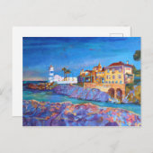 Cascais Portugal Leuchtturm Portugiesische Landsch Postkarte (Vorne/Hinten)