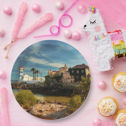 Cascais, Portugal malerische Landschaft Pappteller (Party)