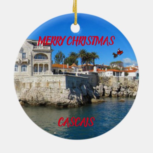 Cascais, Portugal Panoramaausstellung Keramik Ornament (Hinten)