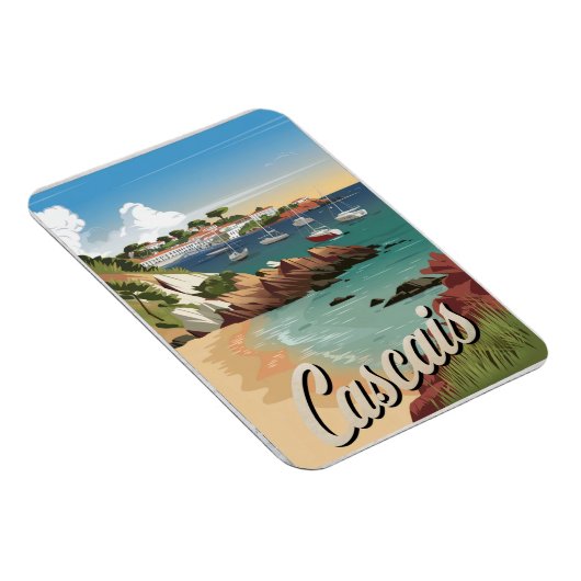 Cascais Portugal Vintag Magnet (Rechte Seite)